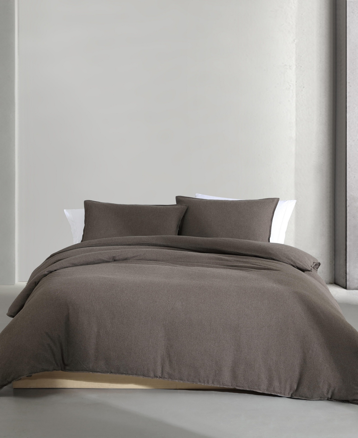 CALVIN KLEIN MELANGE FLANNEL 3-PC. COMFORTER SET, QUEEN 