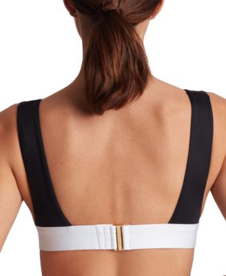 Women's Banded Modern V-Neck Bikini Top