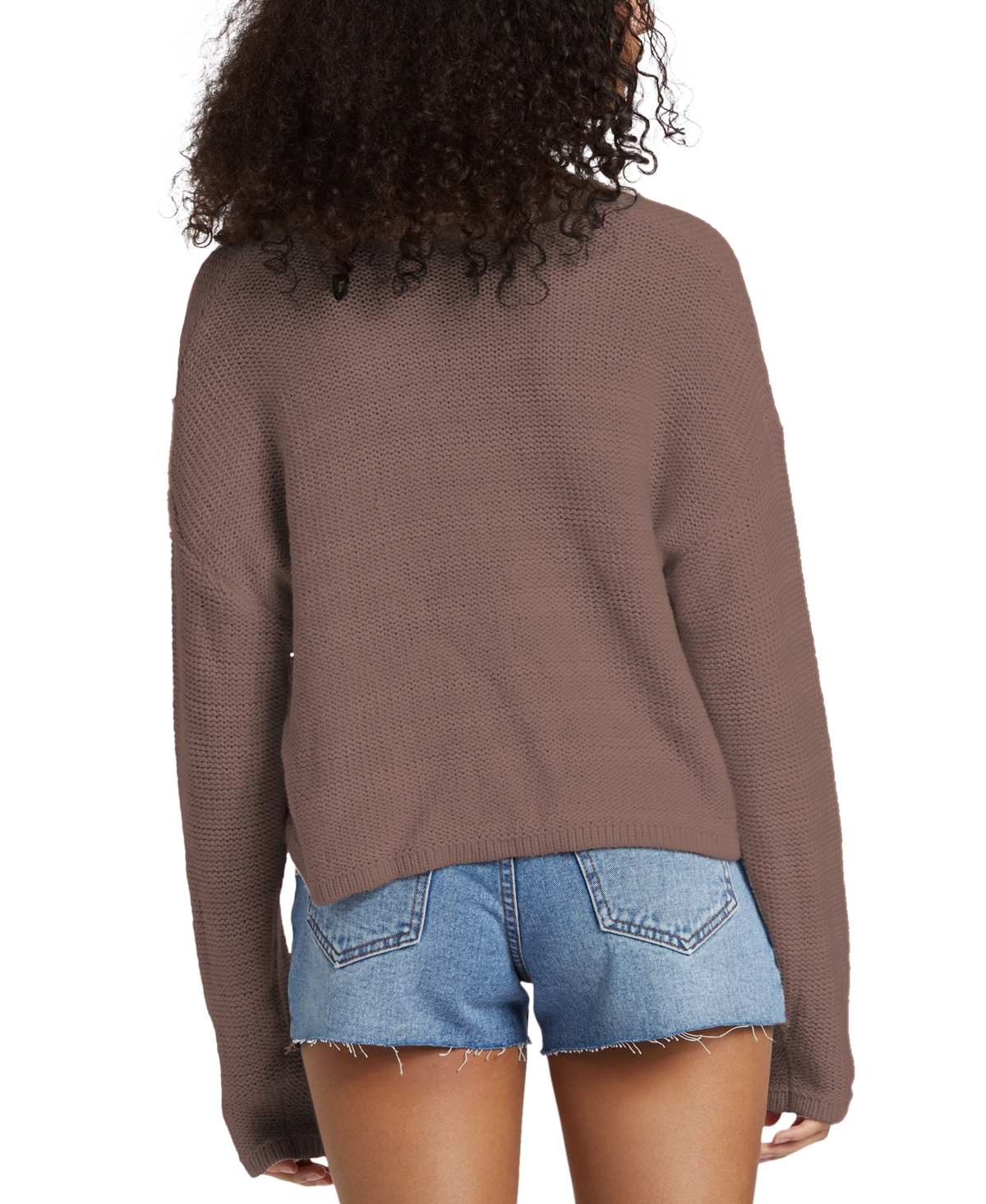 Shop Billabong Juniors' Shallow Waters Long-sleeve Henley Sweater Top In Kona