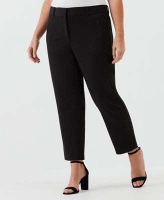Plus Size Straight Leg Ankle Pants