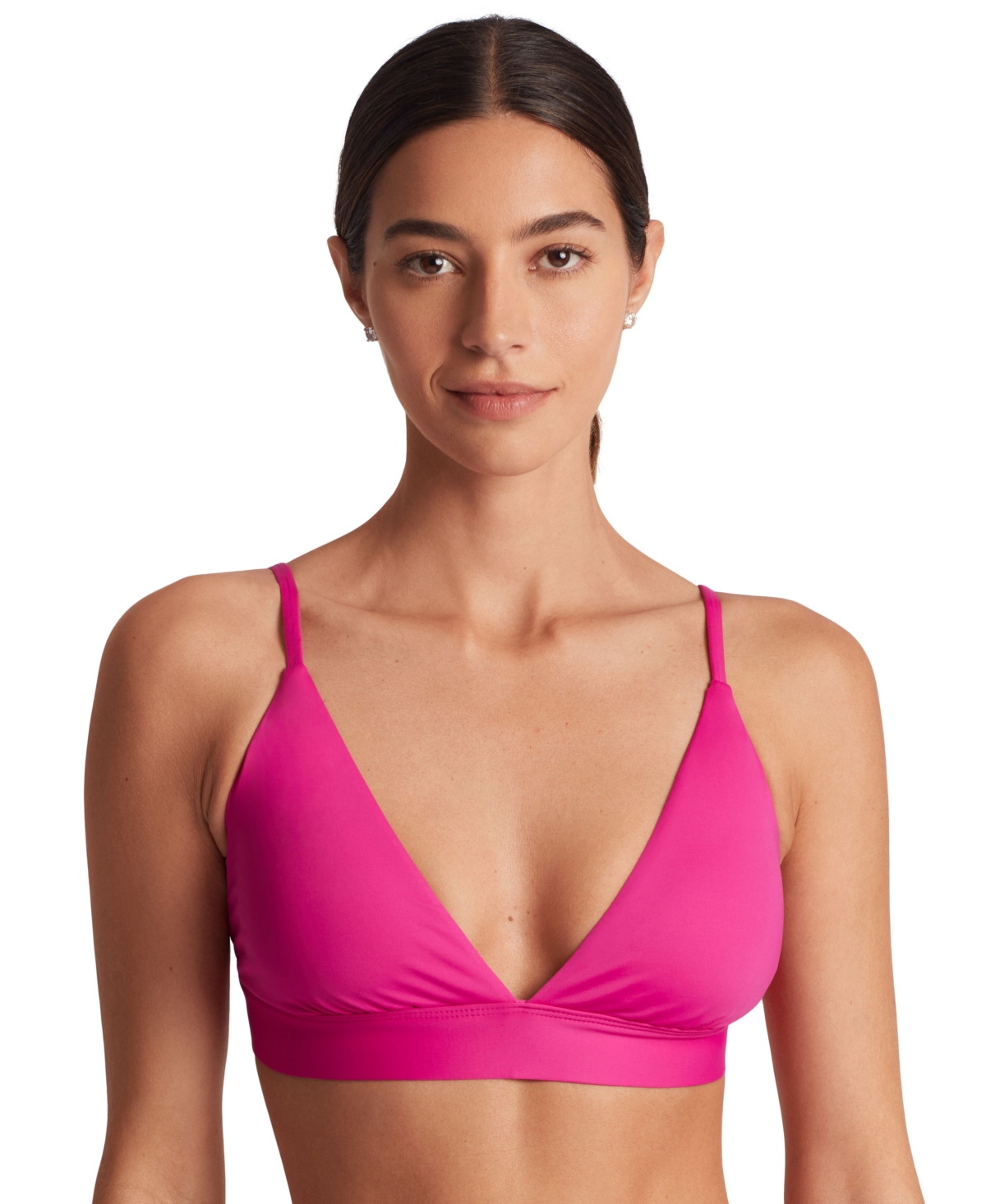 Women's Triangle V-Neck Bikini Top - Freesia Pink
