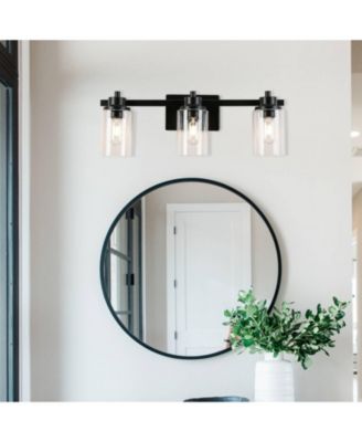 Vanity light 4.33-in 3-Light Matte Bronze Industrial Vanity Light