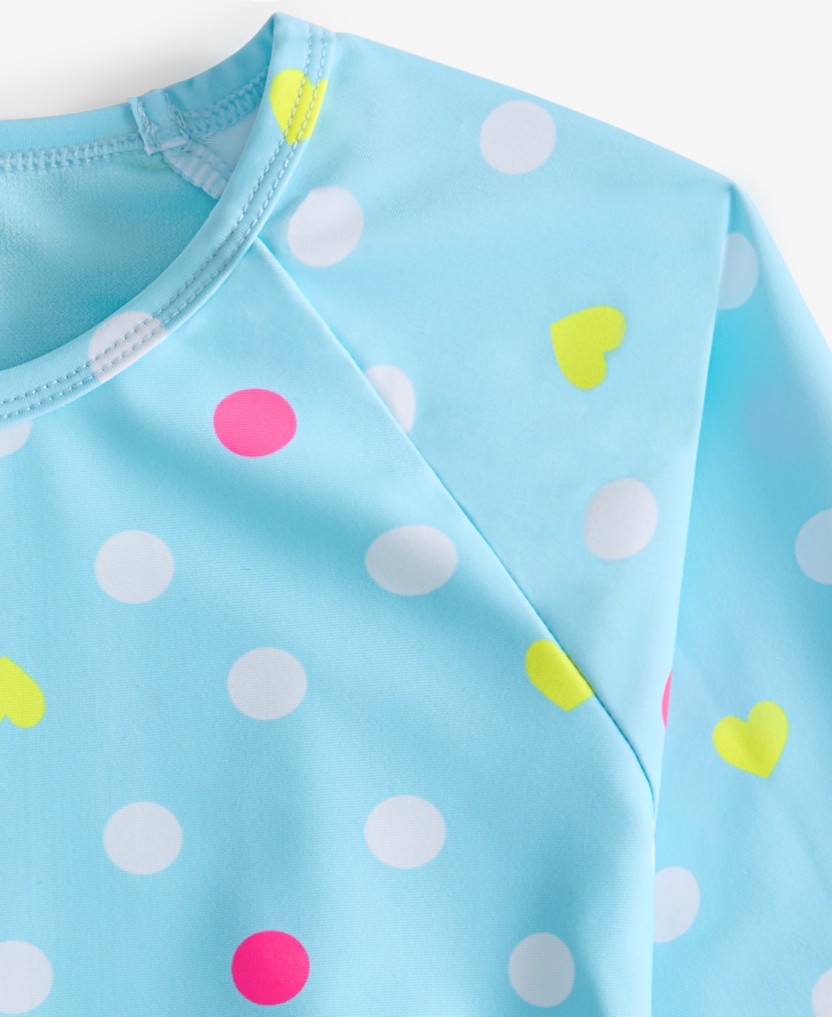 Epic Threads Toddler And Little Girls Splayful Dot Long-sleeve Rash Guard Two Piece Set, Exclusively At Macy's In Crystal Blue