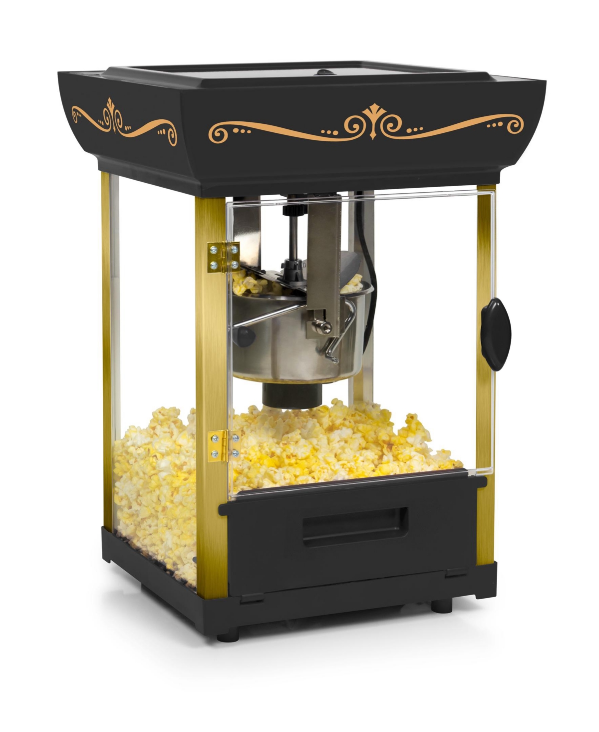 Nostalgia 10-cup Popcorn Cart Nkpcrt2548rd In Black