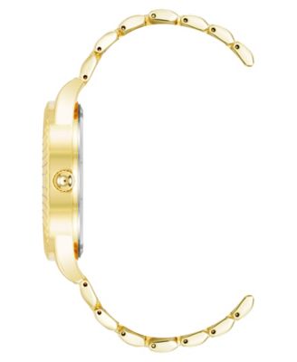 Steve Madden Men's Coin Edge Gold-Tone Alloy Metal Watch, 44mm