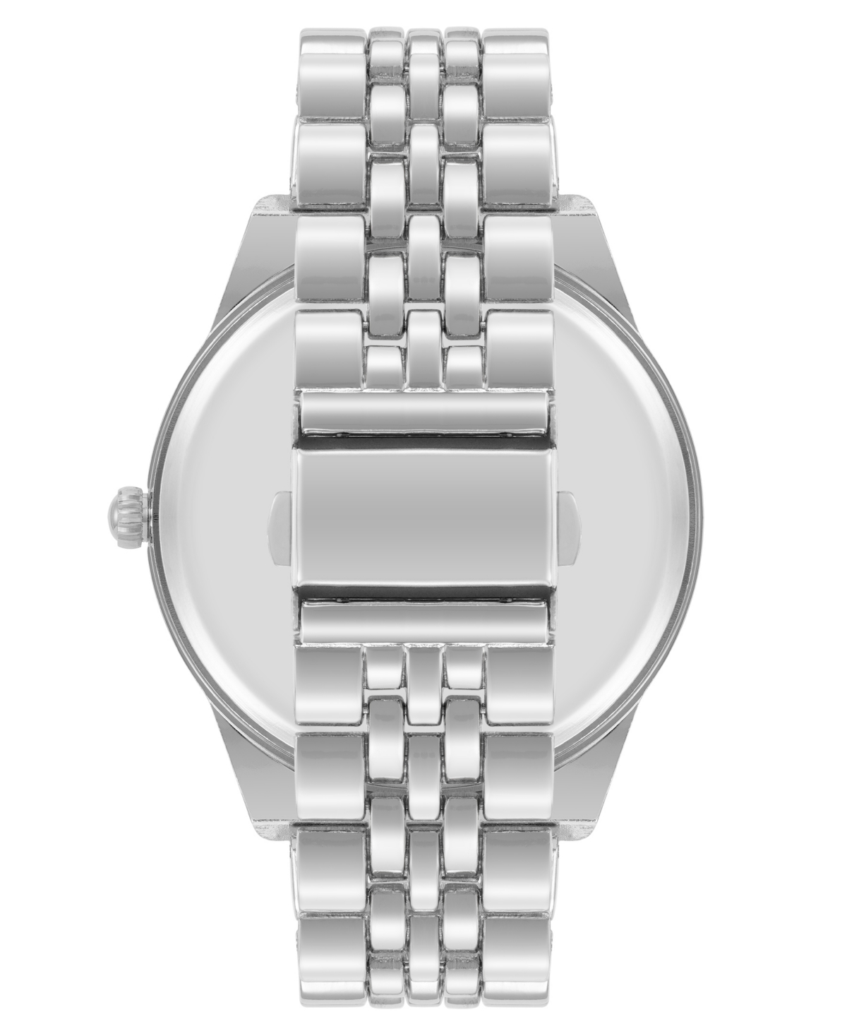 Steve Madden Men's Coin Edge Turquoise and Silver-Tone Alloy Metal Watch, 44mm