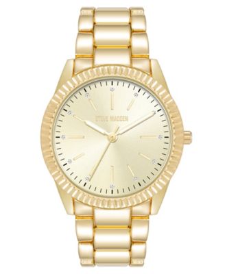 新品❗Steve Madden watch woman Steve Madden Women's Coin Edge Gold-Tone Alloy Metal