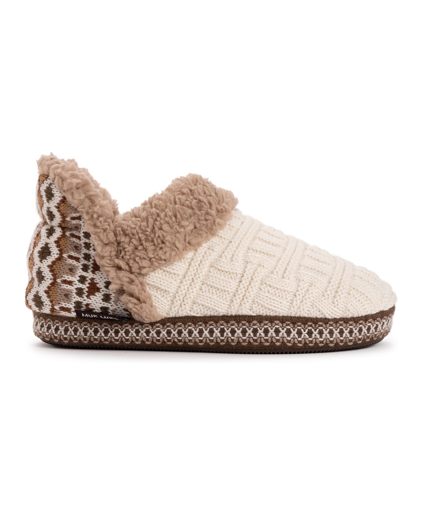 Женские тапочки MUK LUKS Magdalena Slipper, цвет: Слоновая кость, вариант 1 — фото 2