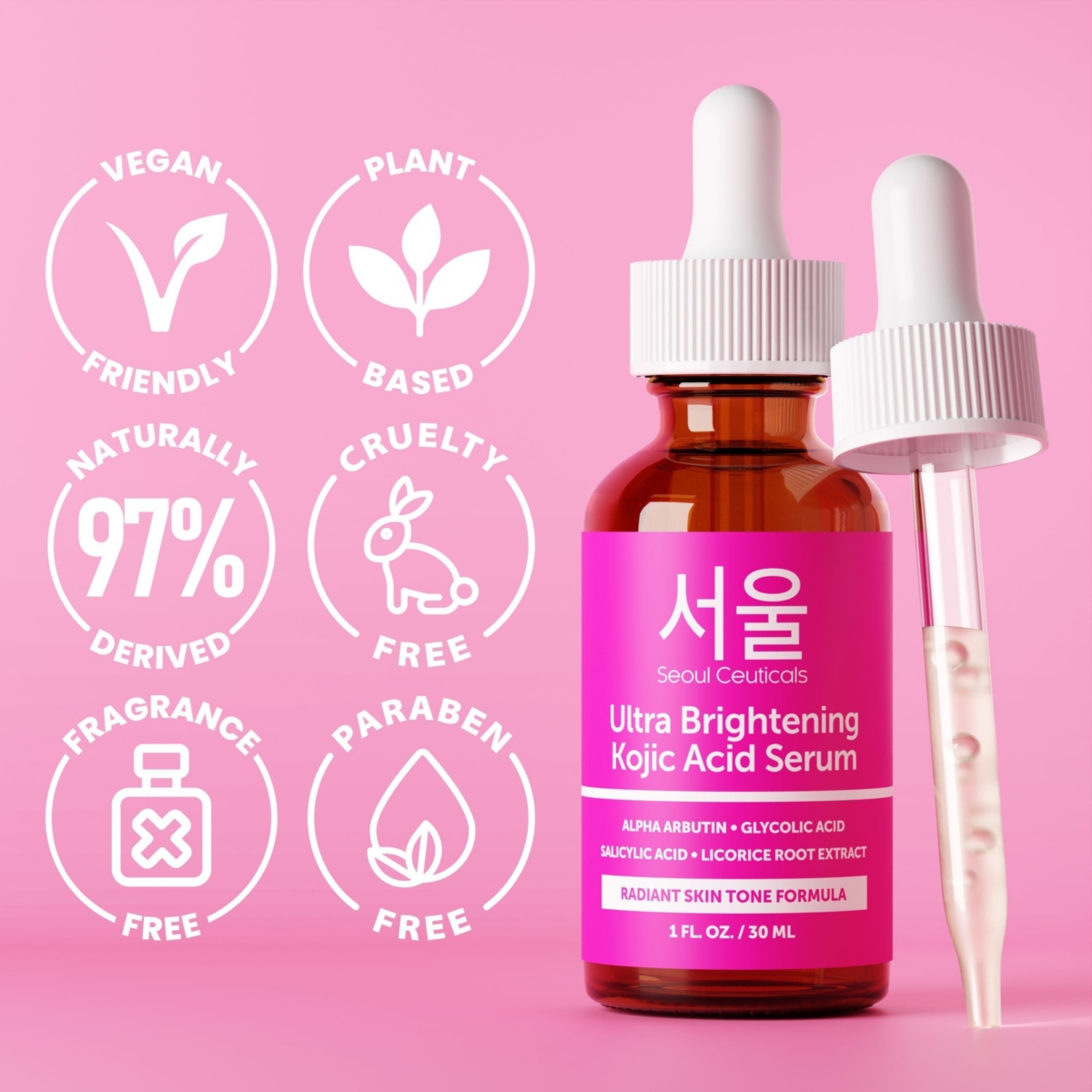 Seoul Ceuticals Korean Skin Care Kojic Acid Serum K Beauty Skincare