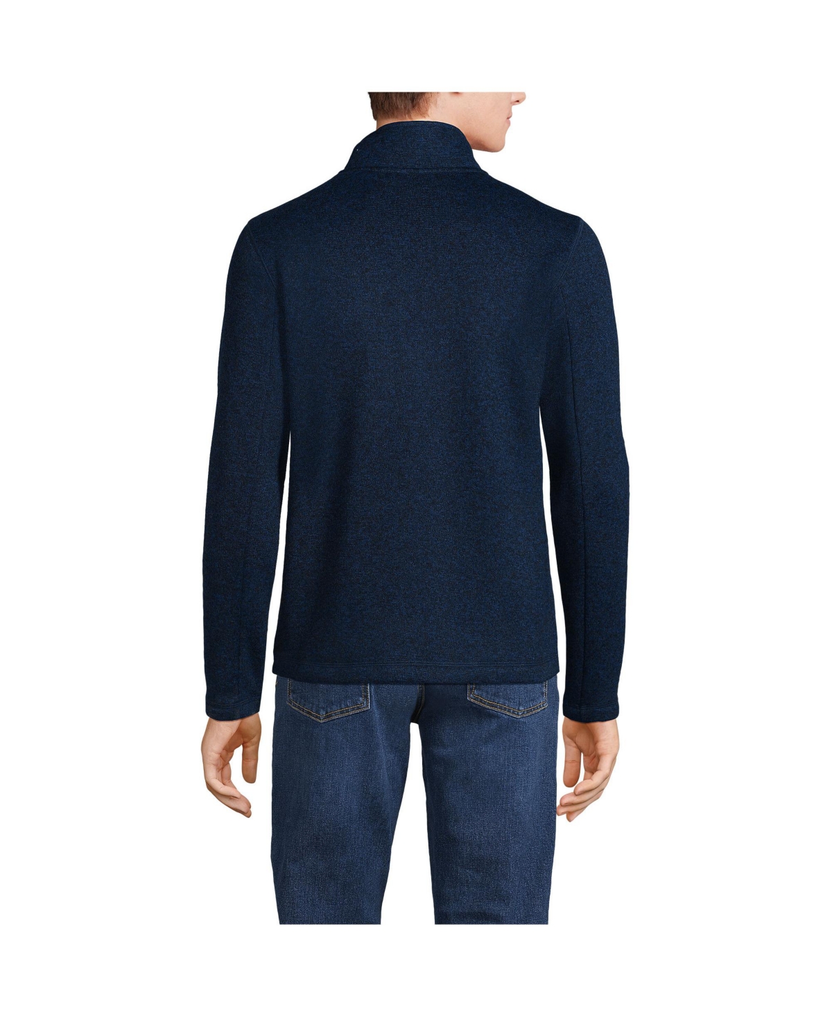 Lands' End Big & Tall Sweater Fleece Quarter Zip Pullover