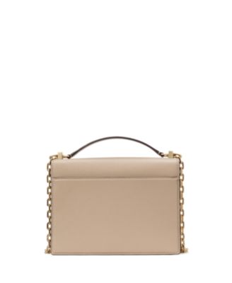 Deco Small Pebbled Leather Chain Shoulder Bag