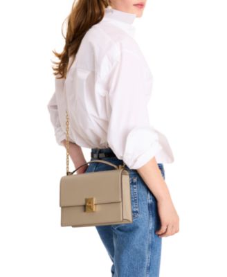 Deco Small Pebbled Leather Chain Shoulder Bag