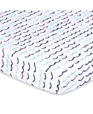 Pack n Play, Mini Crib, Portable Crib or Fitted Playard Sheets for Baby Boy, 3 Pack Set, Navy, White & Blue Nautical Print