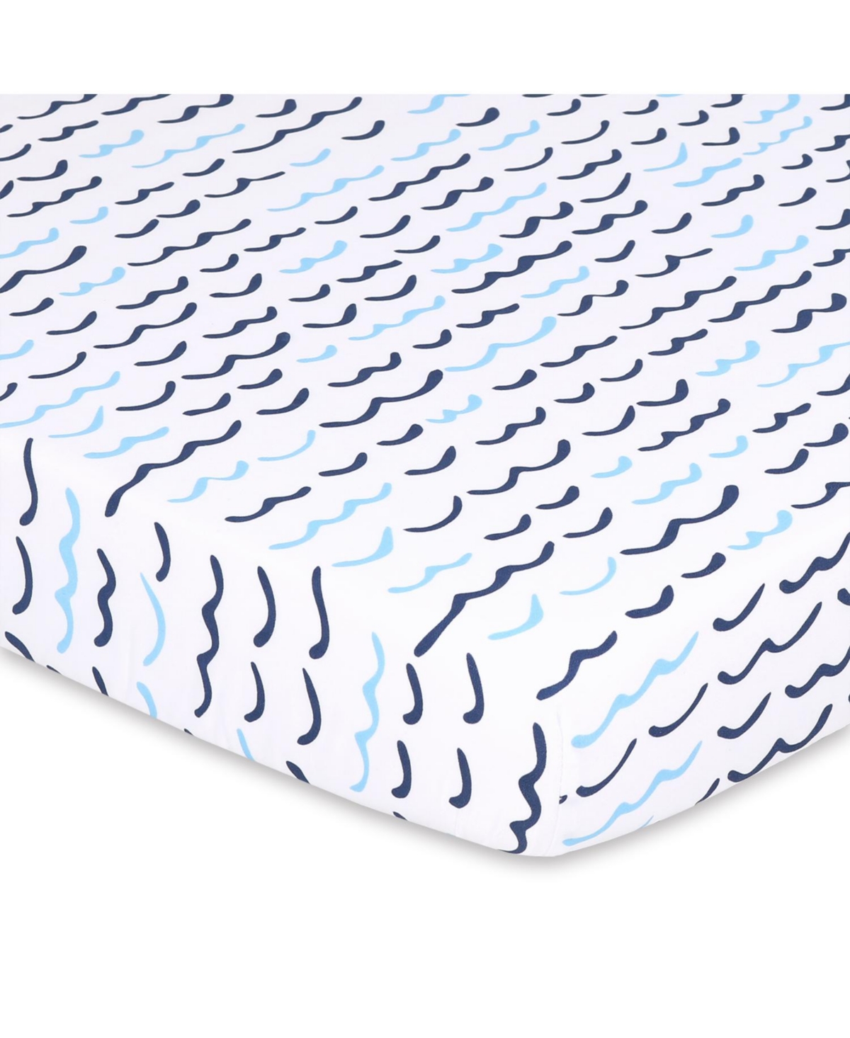 The Peanutshell Pack n Play, Mini Crib, Portable or Fitted Playard Sheets for Baby Boy, 3 Pack Set, Navy, White &Nautical Print - Blue