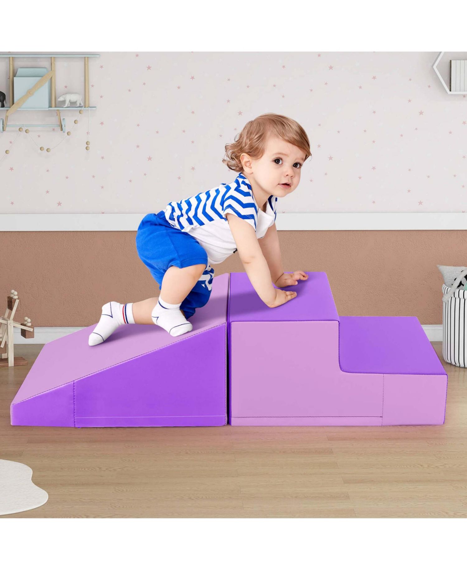 Step and Slide Climber for Infants and Toddlers Baby Foam Structure