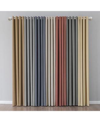 Brushed Serengeti Stria 100% Blackout Grommet Pair (2 panels), 52"×96"