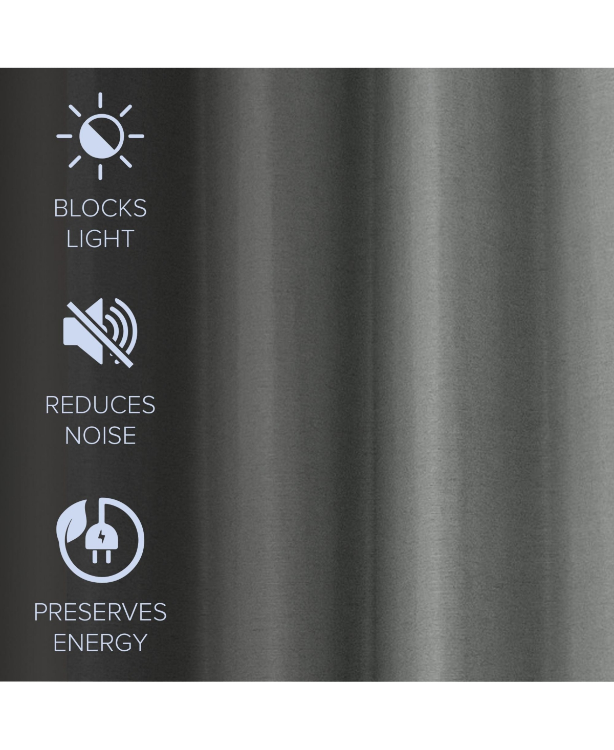 Awesome Home Brushed Serengeti Stria 100% Blackout Grommet Pair (2 panels), 52