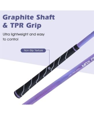 Women's Right Hand Complete Golf Club Set with Stand Bag and Rain Hood