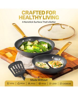 Armor Max Gold 14 Piece Hard Anodized Ultra Release Cookware Set