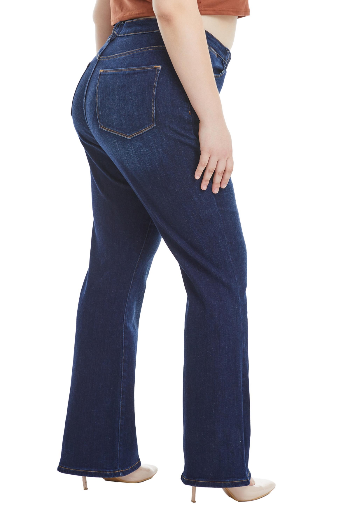 BAYEAS PLUS SIZE HIGH RISE FLARE JEANS 