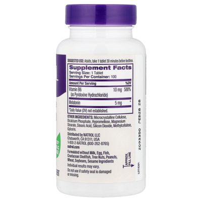 Melatonin  Time Release  5 mg  -  100 Tablets