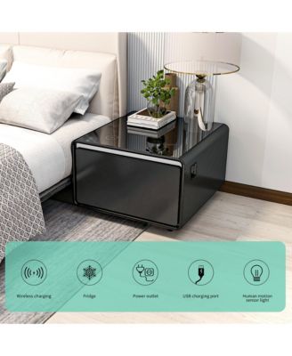 Smart Side Table with Built-in Fridge