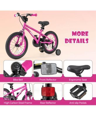 16-Inch Kid s Bike for 4-7 Years Old with Adjustable Saddle & Anti-slip Handlebar