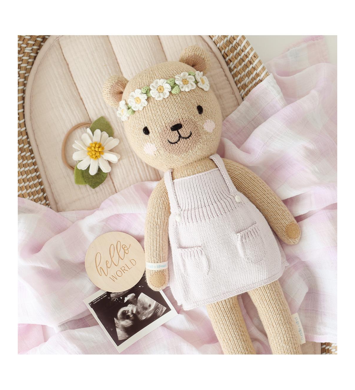 cuddle+kind cuddle+kind Unisex Little Olivia the honey bear - Baby -pastel purple
