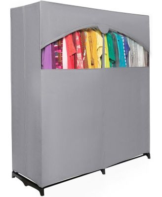 Portable Wardrobe Closet with Hanging Rod