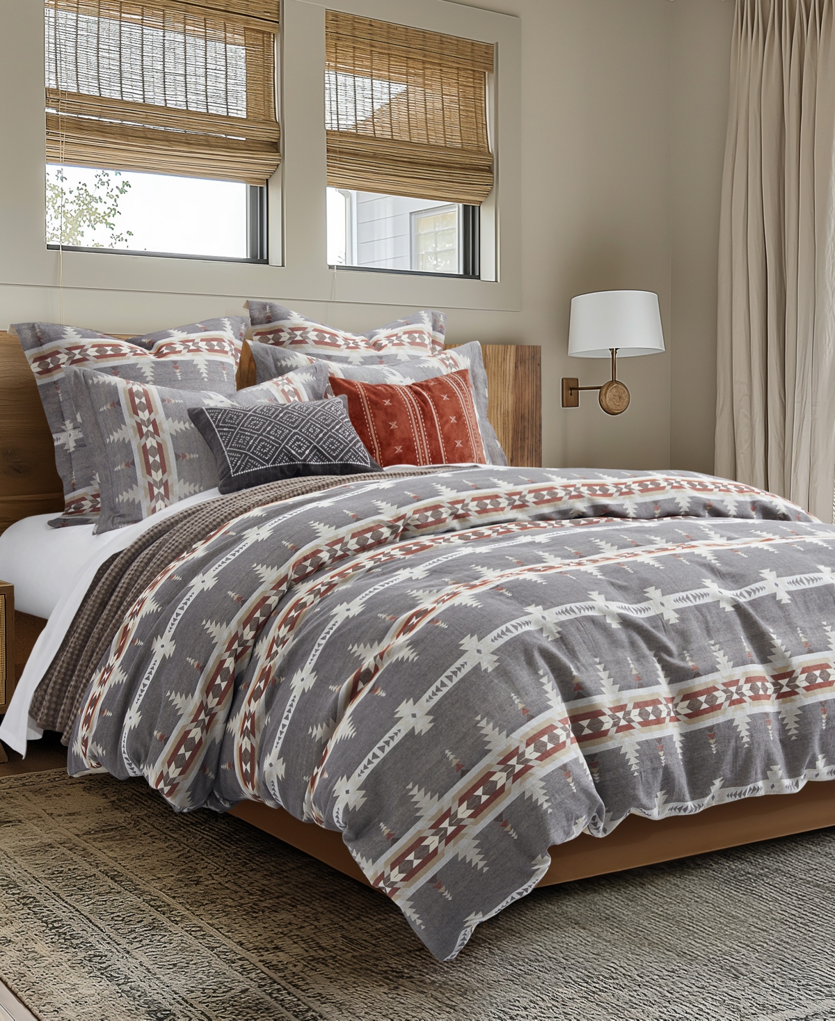 Levtex Corrales Reversible 3-pc. Comforter Set, Full/queen In Grey