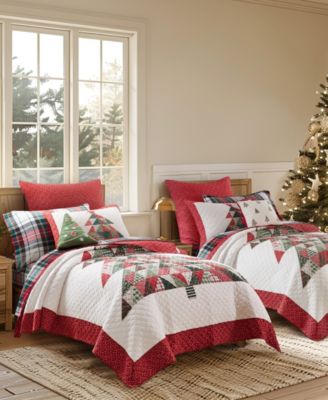 Patchwork Pine Stitching 2-Pc. Quilt Set, Twin/Twin XL