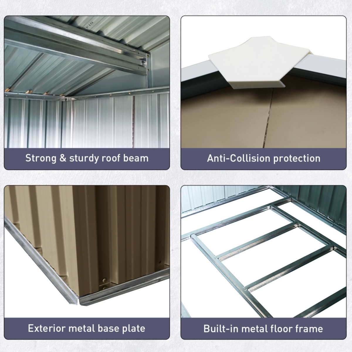 Sturdy Eco-Smart Shed with Vent Vents & Padlock Security