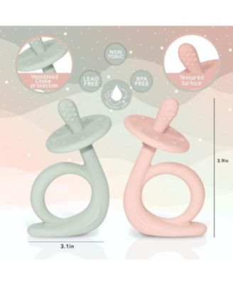 Baby Girls Teething Toys, 100% Food-Grade Silicone Teethers 0-6 Months Teether Toys 0-6 Months BPA Free Chew Toys for Sucking Needs Teething Toy