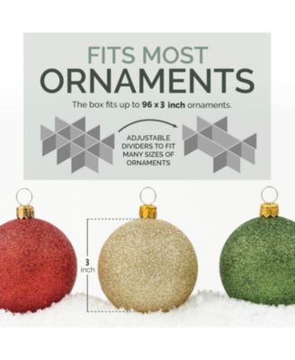 Adjustable Dividers and 4 Trays Christmas Storage Box