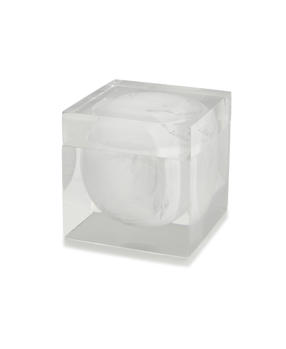 Tribeka Resin Cotton Jar - White