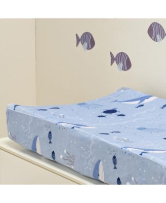 Bubbles and Squirt Underwater Whale/Fish Soft Changing Pad Cover