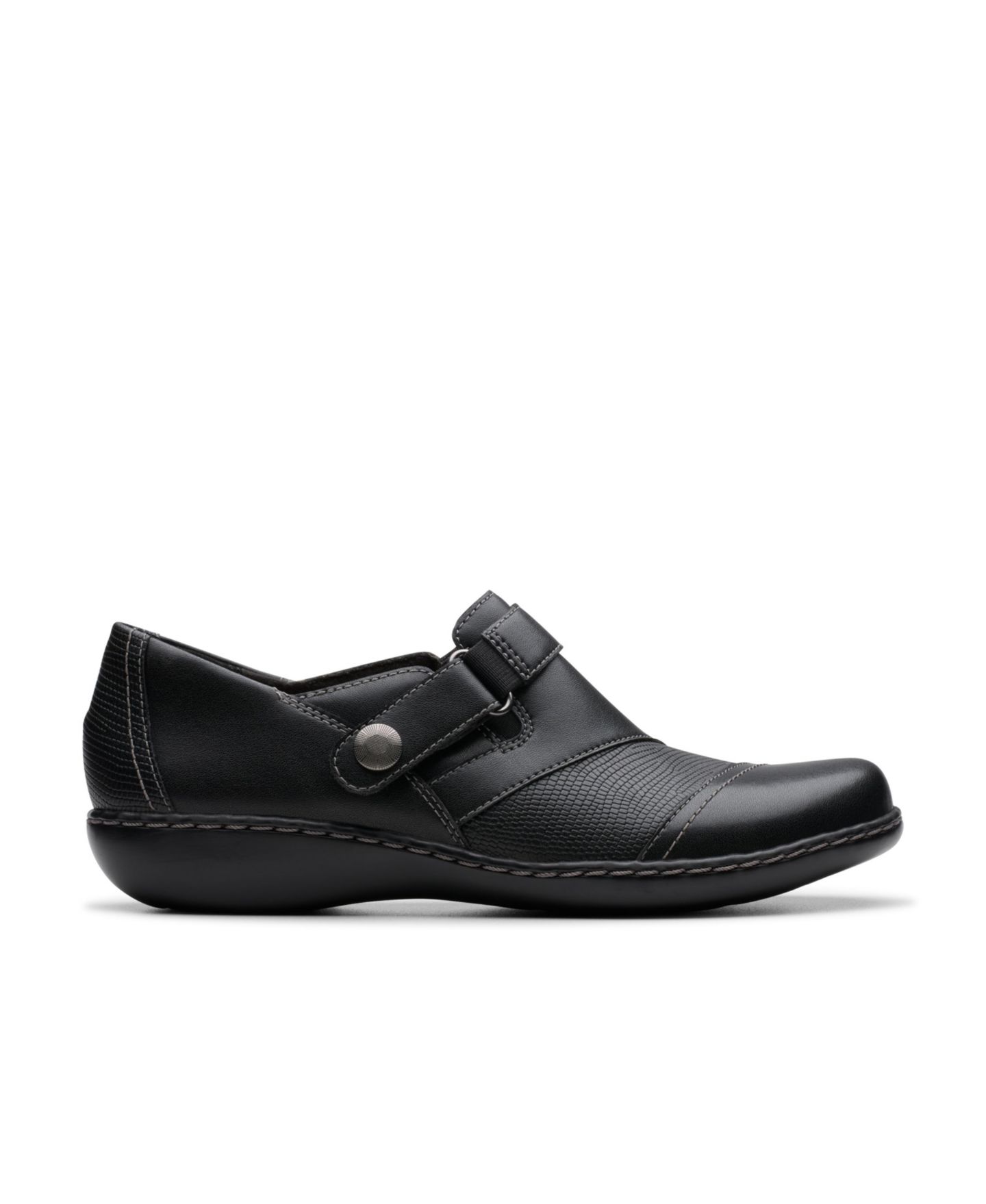 Женские туфли Clarks Collection Ashland Gem Slip On, цвет: Чёрный кожаный — фото 2