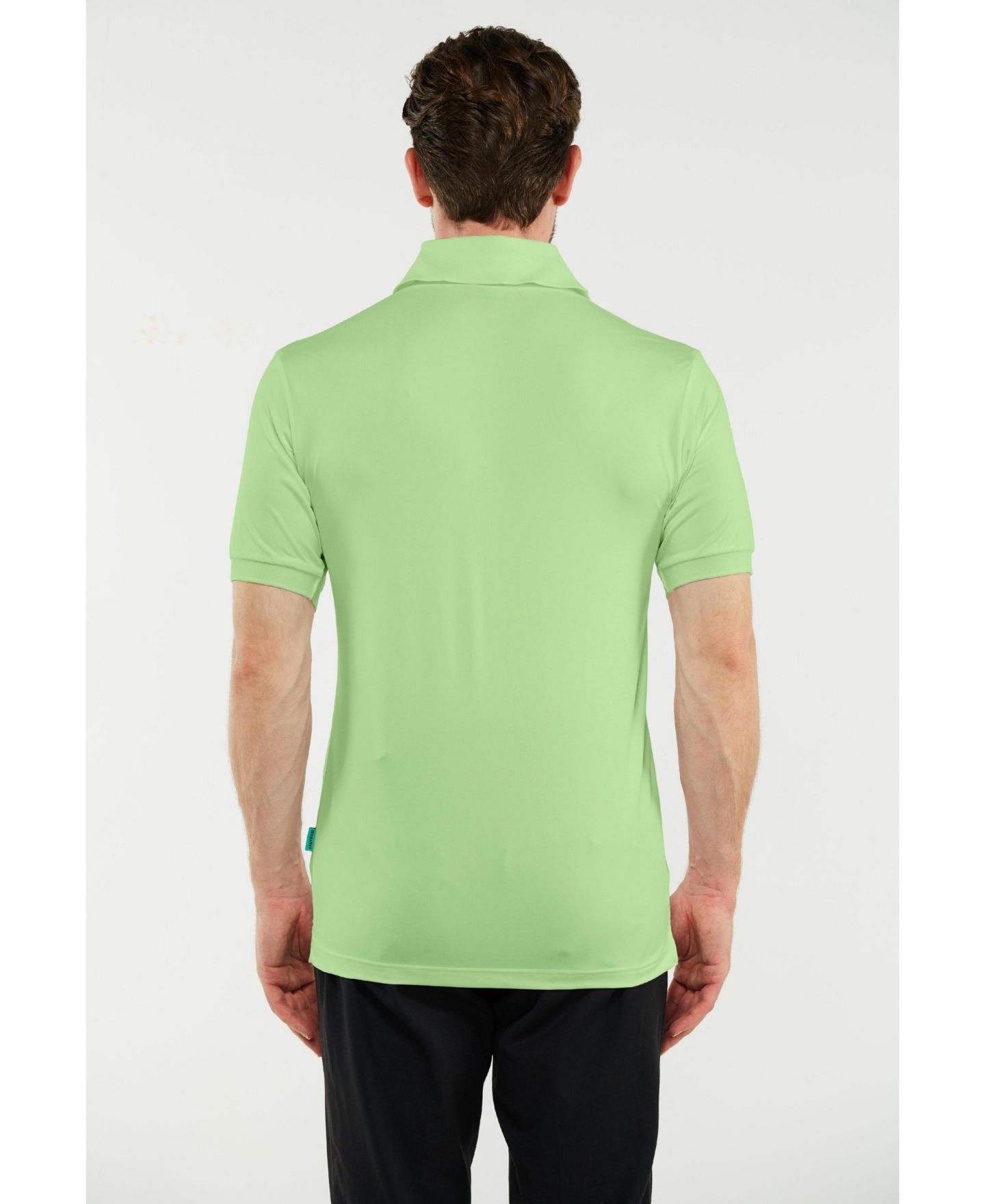 Мужское поло Mio Marino Lightweight Performance Stretch Golf Polo Shirt, Breathable Fit, цвет: Лаймовый зелёный — фото 10