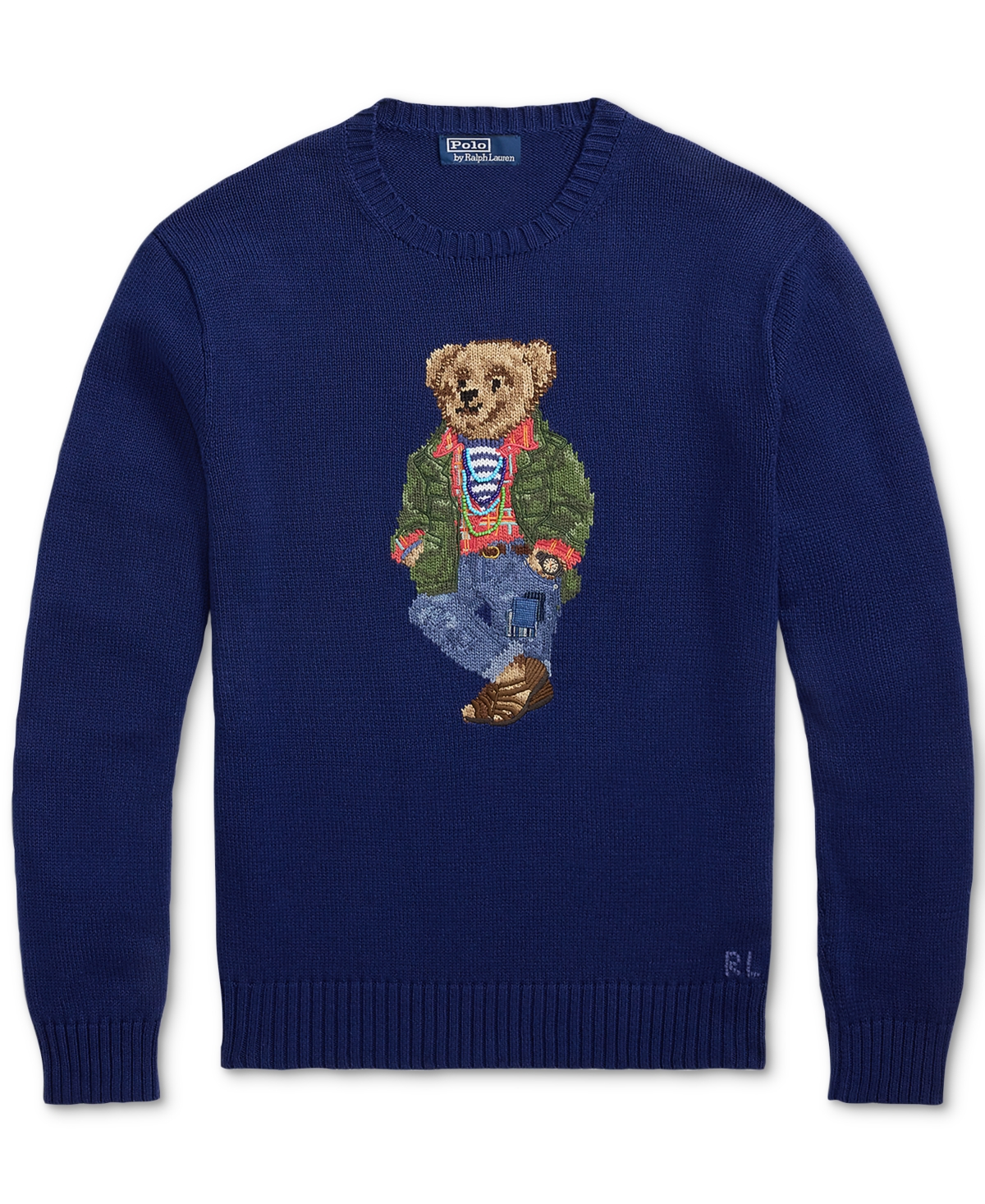 Polo Ralph Lauren Men's Polo Bear Cotton Sweater - Cr24 Freshwater Tahiti Bear