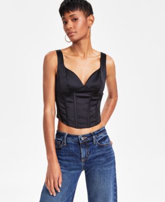 GUESS - Women's J'Adore Sleeveless Sweetheart Corset Top