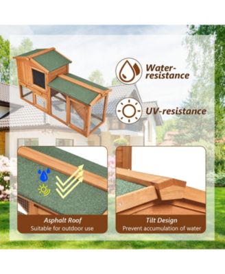 58 Inch Weatherproof Wooden Rabbit/Dog Hutch