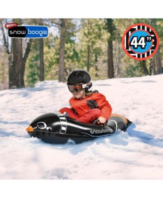 Winter Single Rider Snow Tube, 44" Inflatable Animal Sled, Outdoor Snow Toys with Two Handle