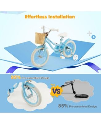 14-Inch Kids' Bike with Training Wheels and Adjustable Seat & Handlebar