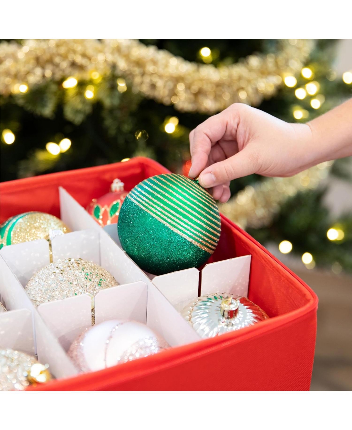 Florida Brands Christmas Ornaments Storage Box to Protect and Store up to 54 -4