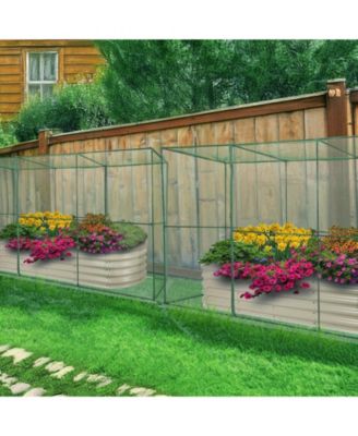 12'x4'x6' Crop Cage Plant Protection Netting Tent with Zipper for Vegetables Fruits and Plant, Suitable for Garden Yard and Lawn