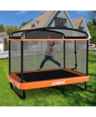 6FT Recreational Kids Trampoline W/Swing Safety Enclosure Indoor/Outdoor Orange