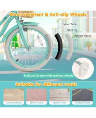 18 Inch Kids Bike with Adjustable Handlebar and Seat for 4-8 Years Old