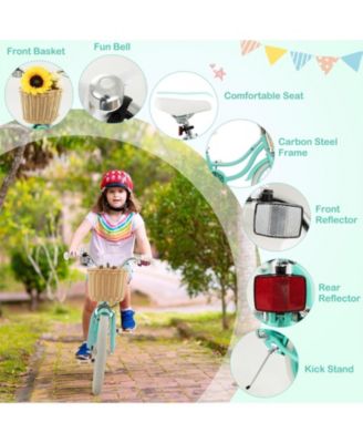 18 Inch Kids Bike with Adjustable Handlebar and Seat for 4-8 Years Old