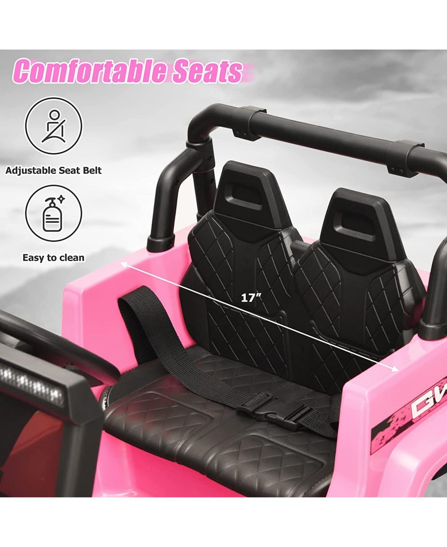 Детская игрушка HONGGE 12V Kids Ride On Jeep Car with 2.4G Remote Control — фото 6