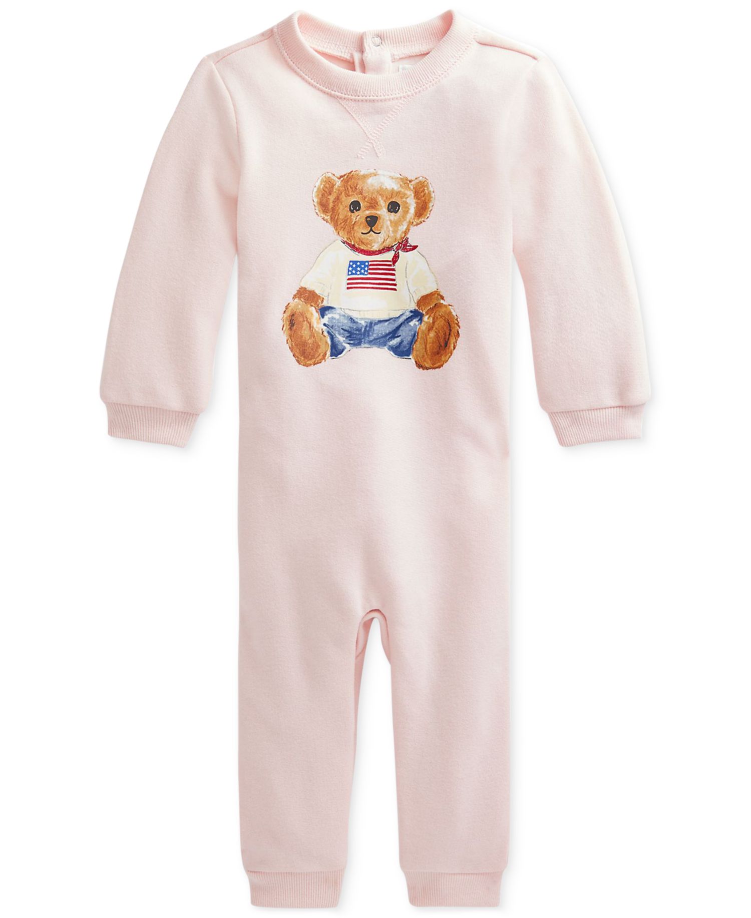 Baby Polo Bear Lightweight Fleece One-Piece